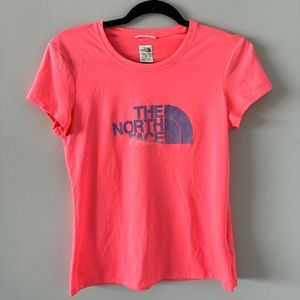 The North Face - Neon Pink Printed Sports Tee
